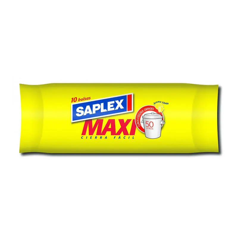 Bolsa Basura Maxi Limon Blanca 50lt Saplex 70X57Cm No Te Lo Pierdas