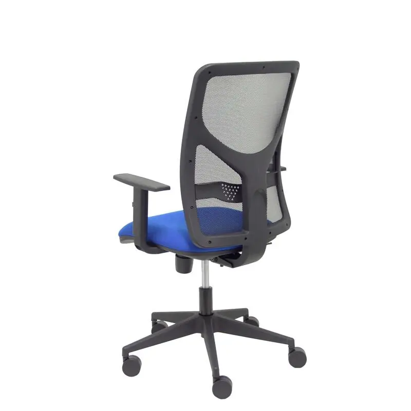 Entrega Rápida Silla Motilla Malla Negra Asiento Bali Azul Brazo