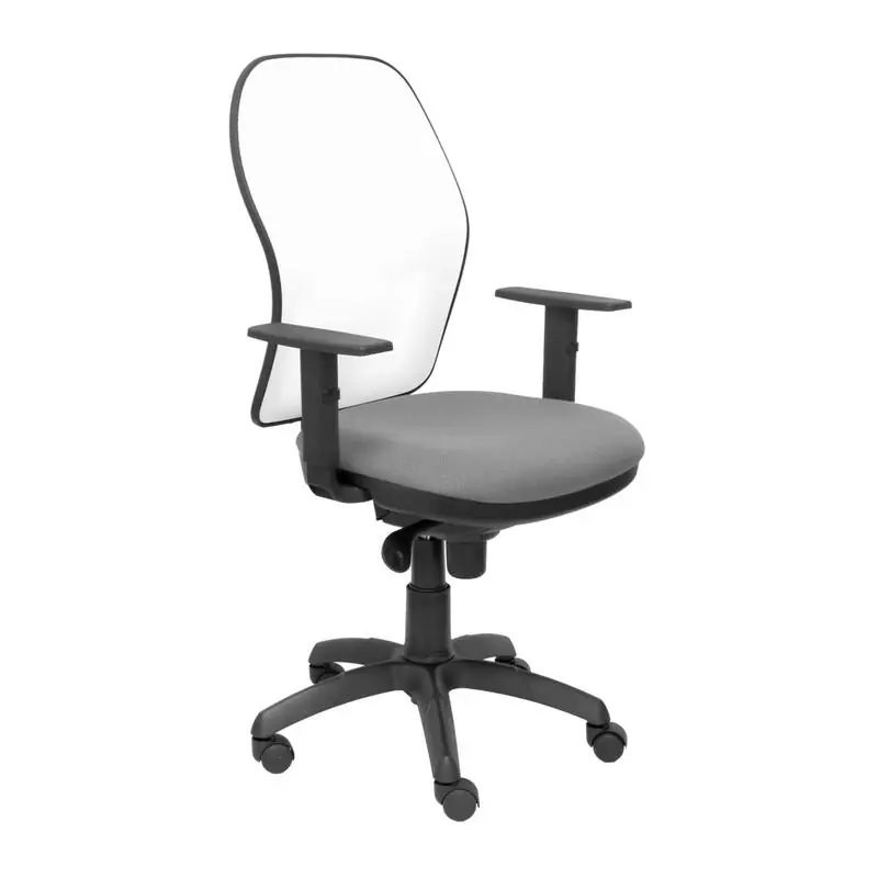 Stock Limitado Silla Jorquera Malla Blanca Asiento Gris Claro