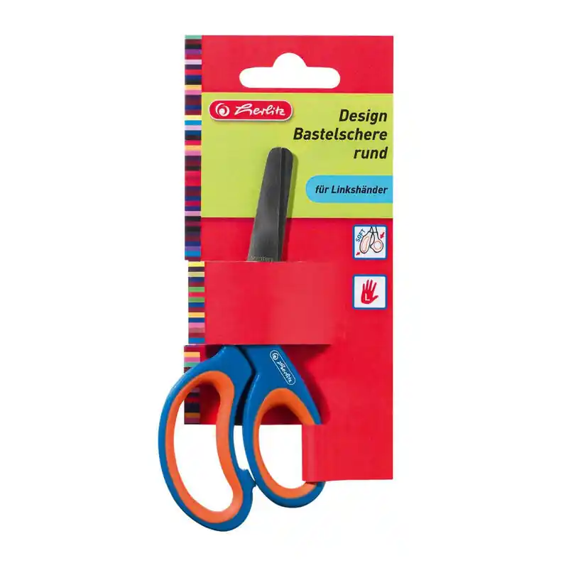 Herlitz 10897163 Tijera De Escritorio Y Manualidades Tijeras De Manualidades Corte Recto Azul, Rojo Imprescindible (Must-Have)