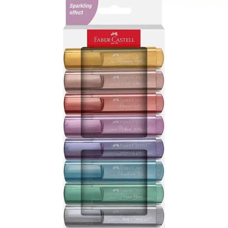 Faber-Castell Textliner 46 Metallic Marcador 8 Pieza(S) Metálico, Multicolor A Buen Precio
