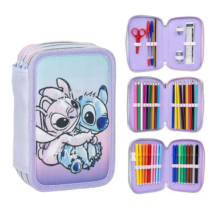 Mejor Precio Plumier Stitch Disney Triple