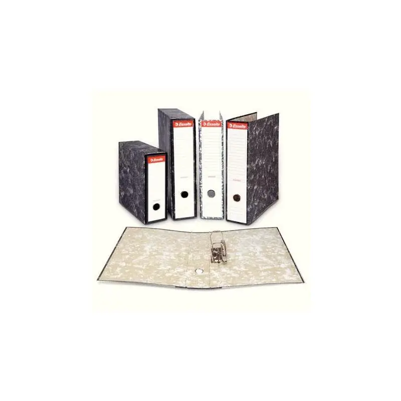 Certificado Esselte Archivador Palanca Folio Lomo Ancho Cartón Jaspeado