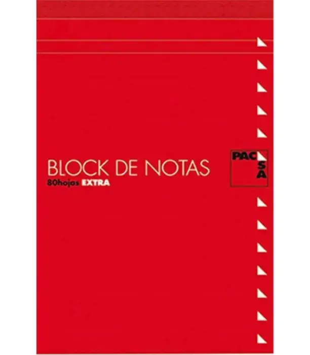 BLOC DE NOTAS CON TAPA OCTAVO LISO PACSA Hecho A Mano