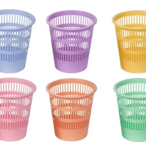 PAPELERA REJILLA PLASTICO COLOR SURTIDO PASTEL Nuevo Modelo