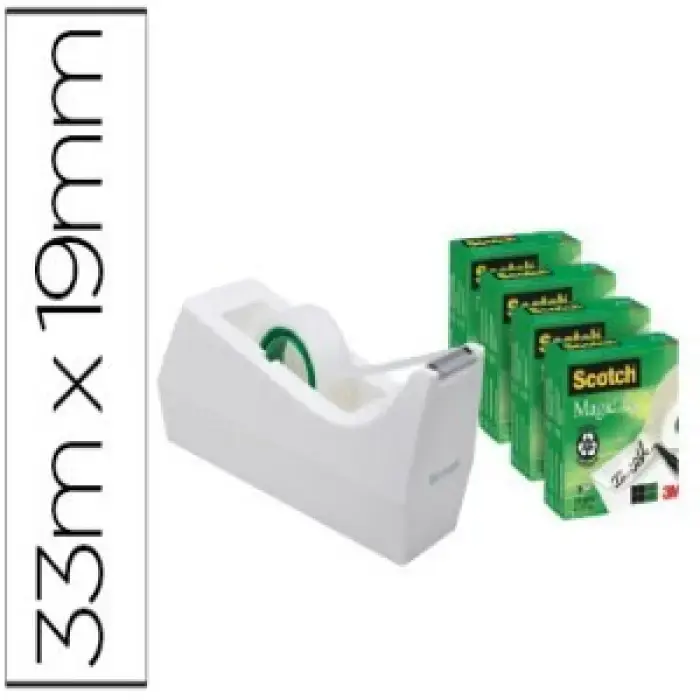 PORTARROLLOS SCOTCH NEGRO PLATA 19X33 Certificado