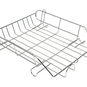 BANDEJA OFICINA METALICA CROMADA 275X370X90 Oferta De Temporada