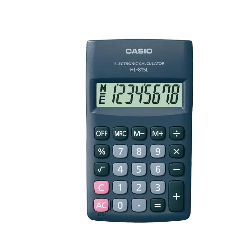 Premium Calculadora Casio Hl-815l-Bk De Bolsillo, 8 Dígitos, 69.5X118Mm, Negra