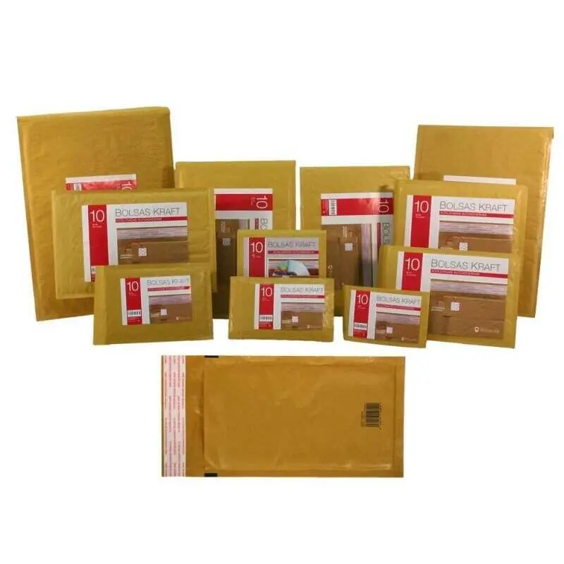Pack De 10 Unidades Bismark Bolsa Acolchada Kraft nº16 220X340Mm - Recubrimiento Interno De Laminas De Burbuja De Aire Promoción Exclusiva