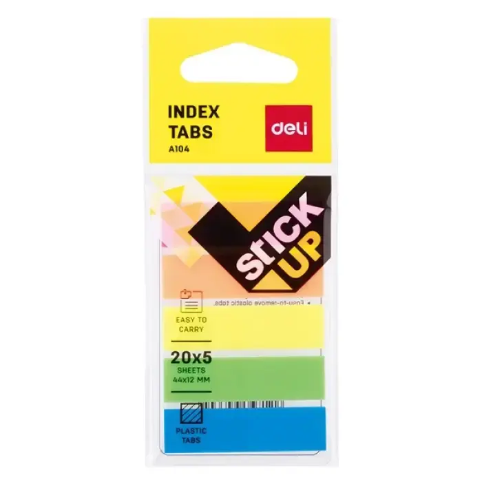 Solo Hoy BANDERITAS ADHESIVAS DELI 5X20 44X12MM COLORES SURTIDOS PASTEL