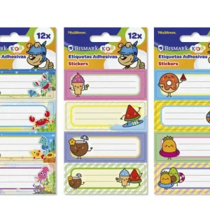 ETIQUETAS ADHESIVAS ESCOLAR FANTASY SURTIDAS 12U Oferta Especial