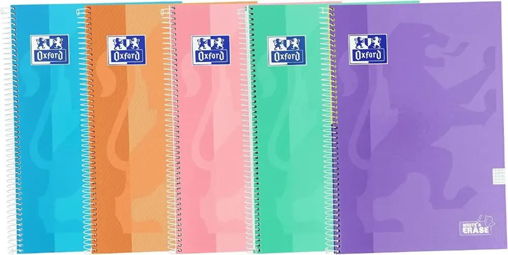 Precio Reducido BLOC A4 80H CUADROS 4MM PASTEL COLORES SURTIDOS TAPA EXTRA OXFORD