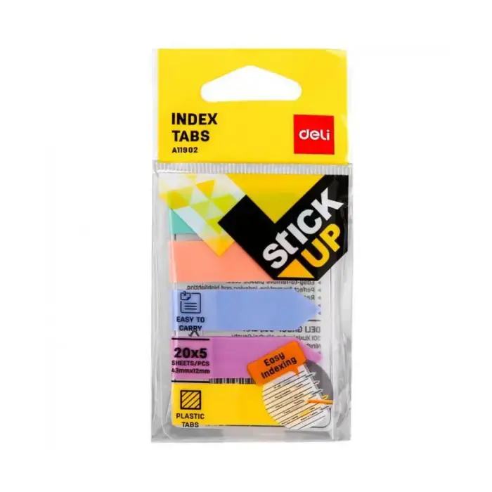 Edición Limitada BANDERITAS ADHESIVAS DELI 5X20 43X12MM COLORES SURTIDOS PASTEL