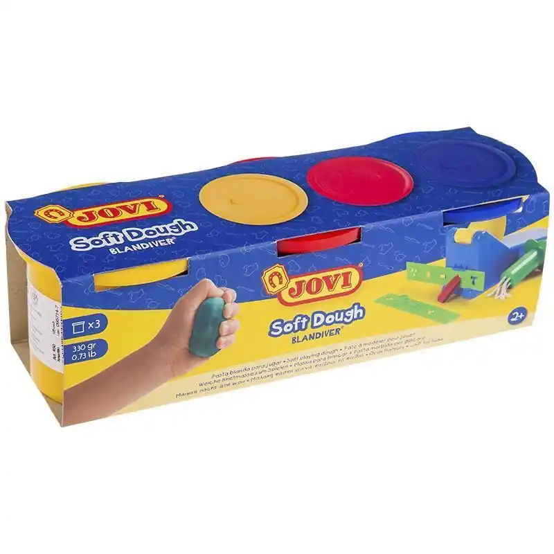 Pedido Al Por Mayor Jovi Plastilina Soft Dough Blandiver Estuche 3 Botes 110gr C/Surtidos