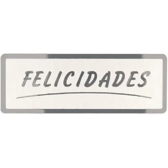 ROLLO 300 ETIQUETAS FELICIDADES STAMPING 50X18 PLA Oferta Limitada