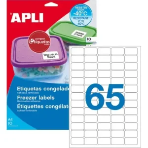 ETIQUETAS BLANCAS ESPECIAL CONGELADOR 38,1 X 21,2 MM 10 HOJAS Garantía Incluida