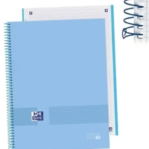 BLOC A4 80H CUADROS 5MM PERIWINKLE BLUE TAPA EXTRA OXFORD&YOU Certificado