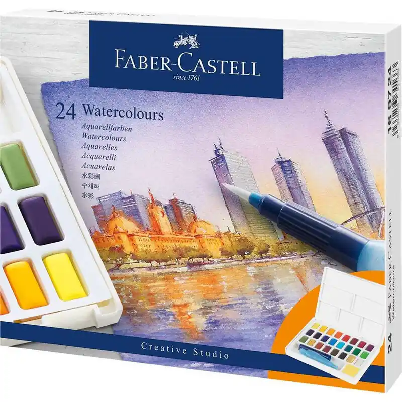 Faber Castell Acuarelas Creative Studio Pastillas Estuche De 24 C/Surtidos Nueva Colección
