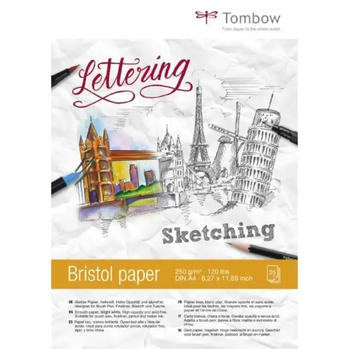 PAPEL BRISTOL LETTERING A4 25 HOJAS 250 GR. No Te Lo Pierdas