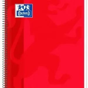 Solo Hoy BLOC Fº 80H CUADROS 4MM TP ROJO OXFORD