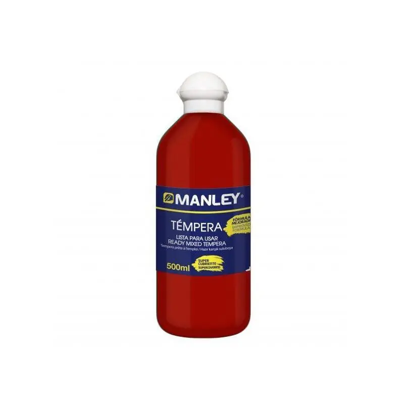 Manley Témpera Preparada Botella De 500ml Rojo Rebajas
