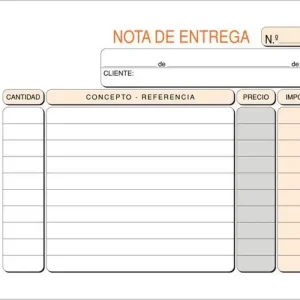 TALONARIO ENTREGAS 8º APAISADO T-32 Hecho A Mano