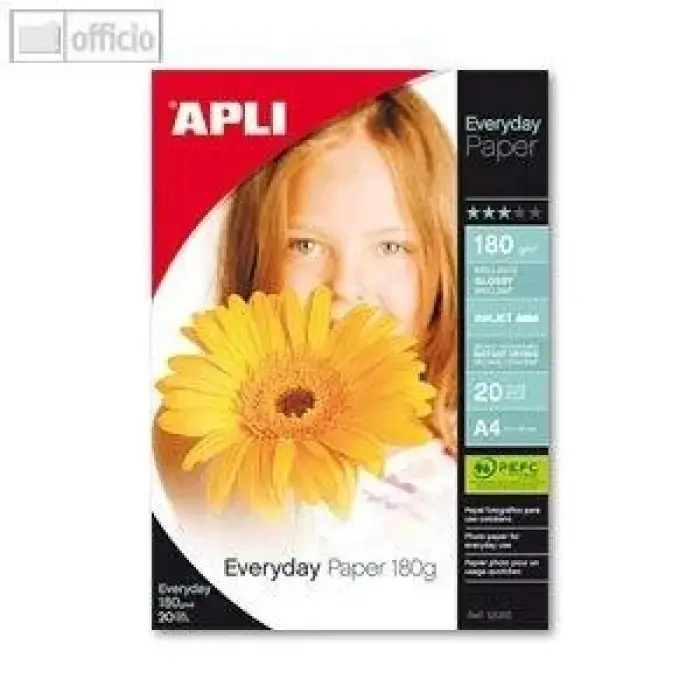 PAPEL FOTOGRAFICO EVERYDAY 180G P/20H APLI Económico