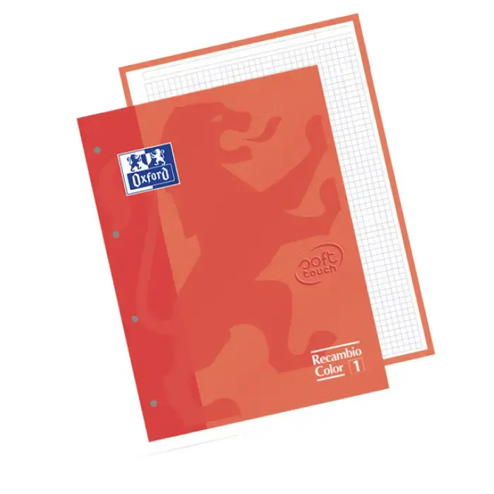RECAMBIO CON TAPA A4 80H 4T 5X5 CORAL SOFT OXFORD Ordena Ya