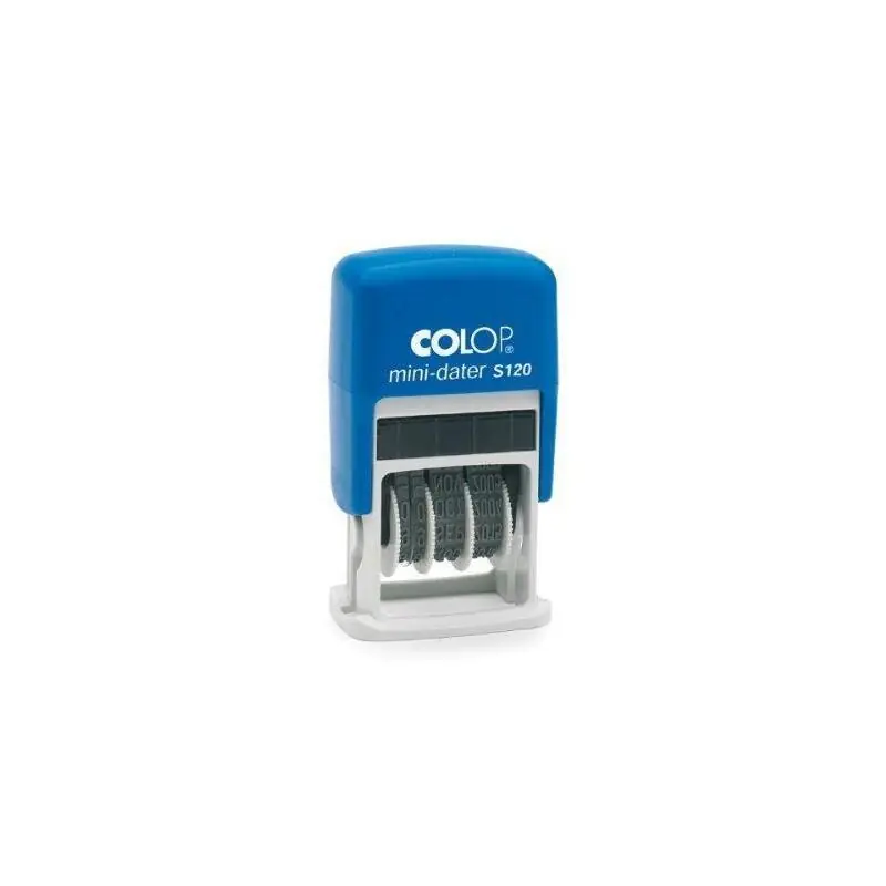 Última Versión Colop Sello Printer s120 4mm Fecha Español Azul/Azul