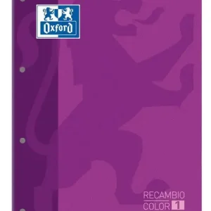 RECAMBIO CON TAPA A4 80H 4T 5X5 MORADO OXFORD Nuevo Modelo