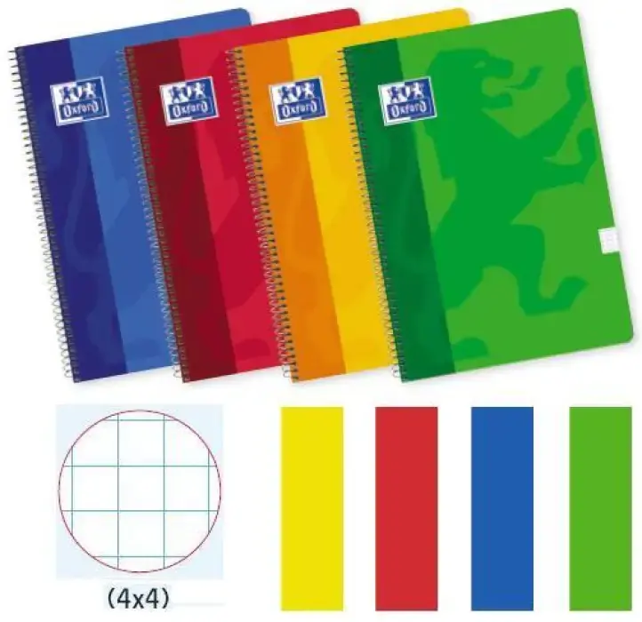 Mejor Precio BLOC Fº 80H CUADROS 4MM TAPA POLIPROPILENO OXFORD