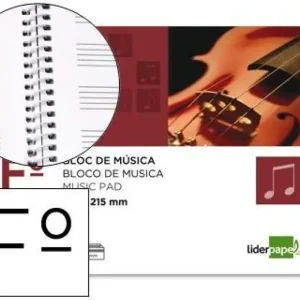 Marca Reconocida BLOC MUSICA LIDERPAPEL PENTAGRAMA 3MM Fº APAIS 739