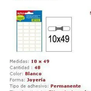 ETIQUETAS MINI-BOLSA 10X49 JOYERIA APLI Oferta
