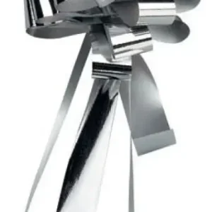 LAZO AUTOMATICO METALIZADO PLATA 50MM UNIDAD Oferta