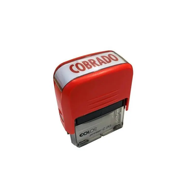 Colop Sello Printer c20 Formula " Cobrado " Almohadilla E/20 14X38Mm Rojo Devolución Gratuita