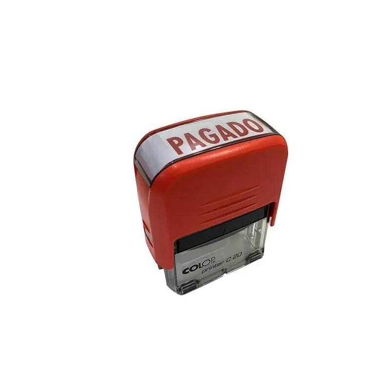 Liquidación Colop Sello Printer c20 Formula " Pagado " Almohadilla E/20 14X38Mm Rojo