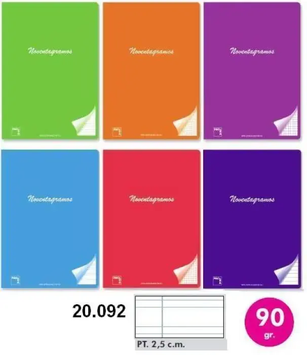 LIBRETA NOVENTAGRAMOS 4º 48H PAUTA 2.5MM PACSA Oferta Flash