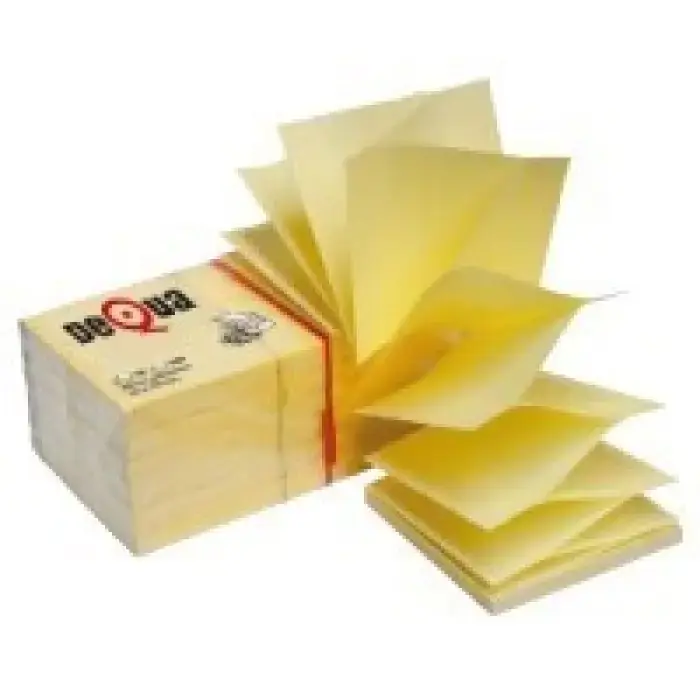 TACO NOTAS ADHESIVAS 75X75MM ZIG ZAG DEQUA AMARILL Súper Precio