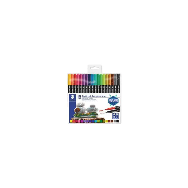Mejor Calidad Staedtler Rotulador Permanente Doble Punta Design Journey Colores -18u-