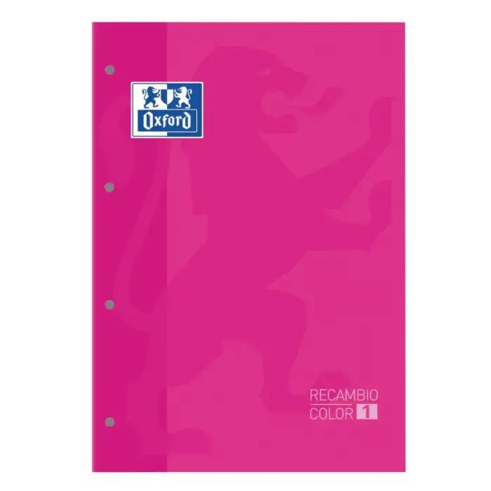 RECAMBIO CON TAPA A4 80H 4T 5X5 FUCSIA OXFORD Última Oportunidad