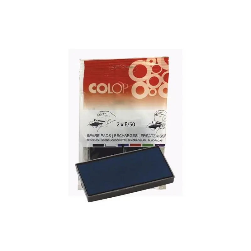 Ocasión Especial Colop Almohadilla E/50/1 Azul Blister -2u-