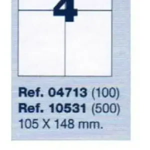 Compra Hoy ETIQUETAS ADHESIVAS MULTI3 10531 105X148 C/500H