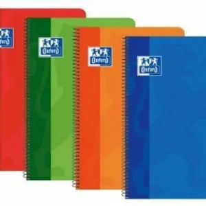 Rebajas PACK 4+1 BLOC Fº 80H CUADROS 4MM TAPA BLANDA VIVOS OXFORD