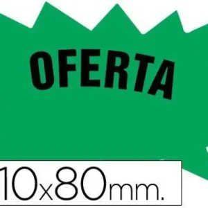 Más Vendido ETIQUETA MARCAPRECIOS VERDE FLUOR B/50 110X80MM