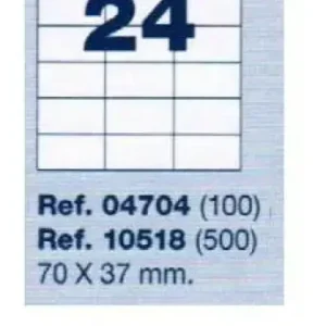 ETIQUETAS ADHESIVAS MULTI3 10518 70X37 C/500H Precio Bajo