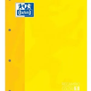 RECAMBIO CON TAPA A4 80H 4T 5X5 AMARILLO OXFORD Artesanal