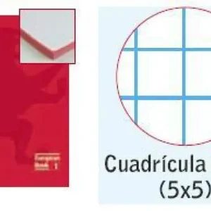 BLOC A4 80H CUADROS 5MM ROJO TAPA EXTRA OXFORD Ocasión Especial