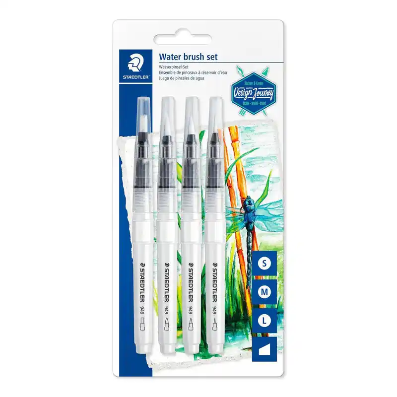 Descuento Staedtler Pinceles De Agua 949 Con Puntas Diferentes Blister -4ud-