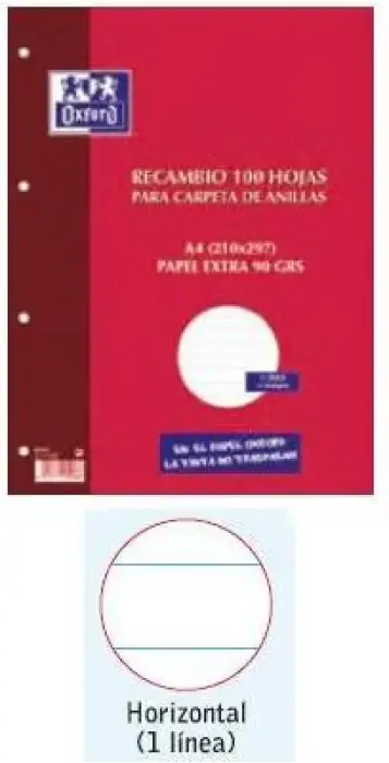 Ordena Ya RECAMBIO A4 100H HORIZONTAL OXFORD