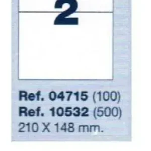 ETIQUETAS ADHESIVAS MULTI3 10532 210X148 C/500H Exclusivo